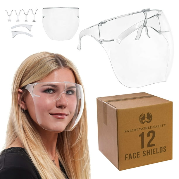 FULL FACE COVERING ANTI-FOG SHIELD CLEAR GLASSES SAFETY PROTECTION VISOR GUARD
